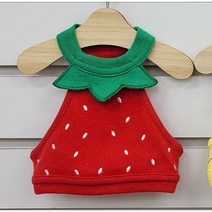 도기코디 과일 홀터넥 크롭나시 강아지여름옷, 딸기