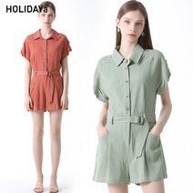 [홀리다야] 스티치 벨티드 점프수트