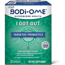 미국직구 및프로바이오틱스 캡슐 Bodi-Oem I Got Gut (1박스 30개) 여성 성인을 입증된 프로바이오틱스 마이크로바이옴 글루텐 프리 CFU, 수량, 상세참조