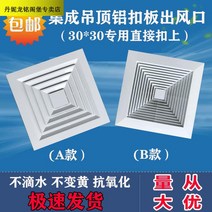 환기 천장 팬 알루미늄 패널 배기 마스크 30x30 가구, [02]  B 300x300mm 알루미늄 버클 특수 단