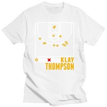 골든스테이트워리어스유니폼 Klay Thompson신제품 37 포인트 1 쿼터 골든 스테이트 농구 레코드 티셔츠 여름 패션