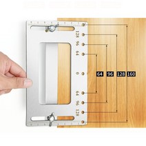 목공 1set 핸들 홀 로케이터 도어 손잡이 및 풀 설치 지그 및 선반 핀 지그 보링, 한개옵션0