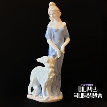미나박스 도자기 야드로인형 피겨린 장식 인형 1/ 도자기 피겨린 야드로 스타일 웨딩 선물 포슬린 유럽 엔틱 장식 인형, 8.큰개와여인