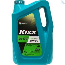 GS칼텍스 킥스 Kixx D1 RV 5W30 6L 합성 디젤 엔진오일 RV 소형 버스 트럭 DPF, 1통, Kixx D1 RV 5W-30 6L