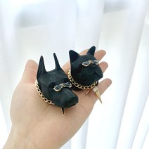 1+1 선글라스 도베르만 불독 석고방향제 (팬던트 포함), 러브스펠, 선글불독, 선글도베르만