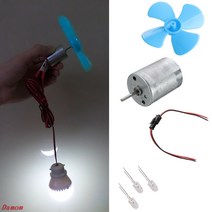 소형 풍력 가정용 발전기 DIY 키트 6-9V 터빈 마이크로 모터/미니 블루 리프 패들/
