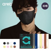 아레브 센스핏 숨쉬는 새부리형 컬러 마스크 30매 중형 귀편한 국산, 퓨어 화이트(30매)