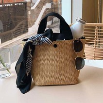 시원한여름숄더백 라탄밀집가방 데일리템 바캉스룩코디백 왕골백 유니크백 뱀부백