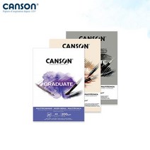 캔손 GRADUATE 믹스미디어패드 200g 14.8x21 A5 20매입/A5스케치북, CA110-370 회색