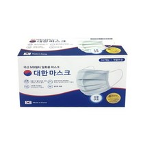 국산 일회용 마스크 대형 흰색 개별포장 50매입