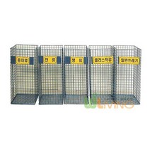 [위드리빙] 분리수거함(1분류)사각망분리함(실속형/철재)(360x360x740/100L), 분류명:공병류