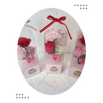 더설렘데이 비누꽃 카네이션 장미 플라워박스+메세지봉투 2P세트