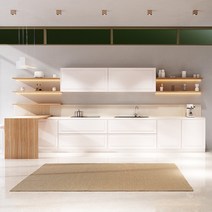 닥터씽크 릴러블키친5 벤자민로즈 디귿자형 4.4m이하 싱크대, 없음