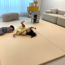 쁘띠메종 더블한판매트 테라조 260X280cm, 테라조그레이X크림