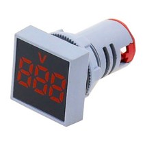 22mm 0-100a 디지털 전류계 전류 측정기전압 측정기 표시기 led 램프 사각 신호등, 적색 전압계