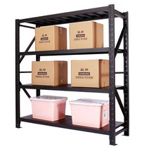 파레트 파렛트 랙 3PL 화물 재고 물품 창고 보관 중량 선반 진열대 거치대 공장, 200*60*200=4단 260KG, 블랙 메인 프레임