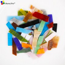 200g 스테인드 글라스 스크랩 DIY 공예 유리 모자이크 취미 재료 공급 업체 조각, 01 Strip Mix 1_01 불규칙한