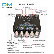 오디오 블루투스 앰프 ZK-MT21S 2.1 채널 5.1 서브 우퍼 보드 모듈 50WX2 100W 전원 스테레오