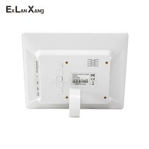 전자액자 디지털액자 스마트액자고화질 사진 멀티미디어 플레이어 MP3 알람 시계 디지털 포토 프레임 크, 02 WHITE_04 AU 플러그