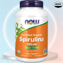 나우푸드 스피루리나 스피룰리나 스피루니나 스피리루나 3000mg 500정, 나우푸드 스피루리나 3000mg 500정