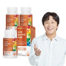 내츄럴플러스 온가족 멀티비타민 미네랄 90정 3병 오렌지맛 츄어블