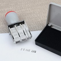 수동날인기 날짜인쇄기 스탬프 패드 세트 도장 스템프, 날짜 스탬프 + 패드 세트