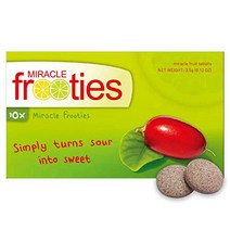 Miracle Frooties Miracle Berry Tablet 100% Natural Grown Miracle Fruit Turn Sour Sweet Change Ta, 1