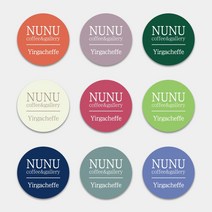 파스텔 감성스티커 원형스티커 1000매 카페 커피 더치커피 보틀 수제청 핸드메이드 라벨 네임스티커 카페 꽃집 플라워 서비스, 코랄, 이미지변경(카카오톡으로전달)