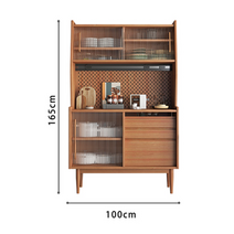 팬트리장 홈카페 부엌 수납장 발코니 키큰장 심플 원목 우드 찬장, 쌍문, 브라운 B타입