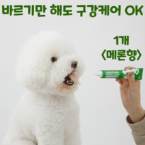 펫생각 하루치카 덴탈클린 강아지 치석제거 발라만 주는 치약 3종 천연 효소 딸기향 메론향, 1개, 메론