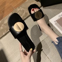 뮬러원 여름 슬리퍼 매치 일자 슬리퍼 여 패션 비치 슈즈 뮬러 반 슬리퍼 아웃도어 샌들