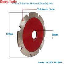 농기구 로터리 삽커팅 그라인딩 휠 두꺼운 다이아몬드 셔블 디스크 원형 톱 블레이드 로타리 도구 연마 버, 04 110x20x3mm  5pcs