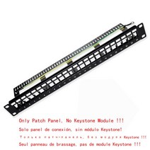 패치 24 포트 실드 CAT6A RJ45 키스톤 10G 지원 커플러 UTP 19 네트워크 LAN 랙 마운트 프레임, 02 ONLY Patch Panel