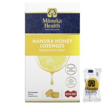 마누카헬스 로우 마누카 허니 꿀 사탕정제 레몬 MGO 400+ 15개입 로젠지
