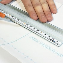 알루미늄 안전자 커팅자 손잡이 재단 사무 문구 30cm