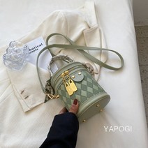 YAPOGI 여성백 패션 숄더백 패션 크로스백 캐주얼 핸드백 콤팩트 둥근 백 물통백 캔버스 백 체인 토트백 미니 크로스백 대용량 여성백