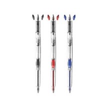 라이노바 직선볼펜 3종 세트, 검정+빨강+파랑, 1세트