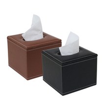 가죽 냅킨통 (2color) 냅킨함 냅킨꽂이 휴지꽂이, 가죽냅킨통(블랙)