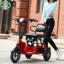 리부 전기자전거 3륜 출퇴근 고성능, 블랙 리튬 배터리 12Ah/약 40km