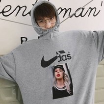 가바바 남성 후드티 시크한 여성 프린팅 포인트긴팔티셔츠 G30033
