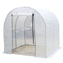 온실 단열 비닐하우스 미니 창고 텃밭 조립식, 길이2.6m/폭2m/높이2m/높이2m/양문