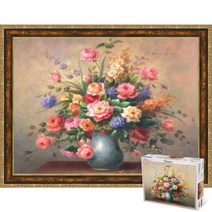 퍼즐피플 정물 직소퍼즐, 화병 150피스 액자포함(엔틱골드), 150p