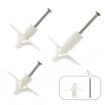 동공앙카 스텐피스 세트 석고보드 합판 벽 콘크리트 천장 고정 플라스틱 앵커 나사 선반 설치, 12mm(스텐피스 M4x38mm)