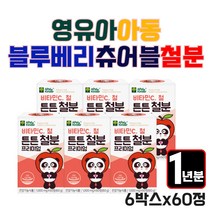 영유아 아동 초등학생 블루베리 철분 철분제 츄어블