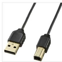 빵빵야 (K)초슬림 USB2.0 AM-BM 케이블 1M 초슬림 케이블 직경 2.5mm 2중 차폐 쉴드 트위스트 페어 usb충전케이블, 단일 수량