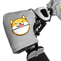 겨울 오토바이 핸들 커버 토시 배달 대행 베스파 줌머 혼다 방한 방풍 스쿠터 장갑, 그레이-시바견