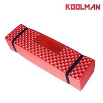 KOOLMAN(쿨맨) 백패킹 발포 캠핑매트 싱글 (1인용), 레드