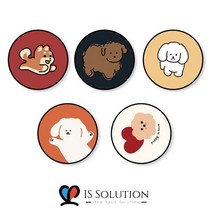 아이팜 2- 귀여운 강아지 그립홀더 그립톡 디자인 스마트톡 휴대폰 부착형 핑거톡 핸드폰 거치대 그립톡 스마트링 분실파손방지, 퍼피러브, 2-ghk029 강아지 그립톡