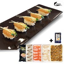 [피쉬앤] 5종 초밥세트 초데리증정!!, 초광어1초연어1초간장새우1초탈각새우1초훈제오리1초데리1