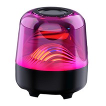 THE WAROOM SHOP 홈 오피스용 LED 무선 스피커 터치 컨트롤 360도 스테레오, 포장 크기 4.53x4.53x5.12inch, 주요 플라스틱, 빨간색